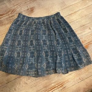 Intermix paisley pleated mini skirt